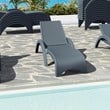 Compamia Miami Wickerlook Chaise Lounge in Dark Gray