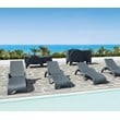 Compamia Miami Wickerlook Chaise Lounge in Dark Gray