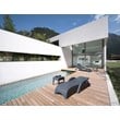 Compamia Miami Wickerlook Chaise Lounge in Dark Gray