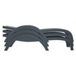 Compamia Miami Wickerlook Chaise Lounge in Dark Gray