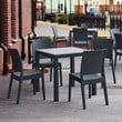 Compamia Orlando 5 Piece Patio Dining Set in Dark Gray