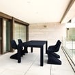Compamia Bloom 5 Piece Extendable Patio Dining Set in Black