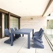 Compamia Bloom 7 Piece Extendable Patio Dining Set in Dark Gray