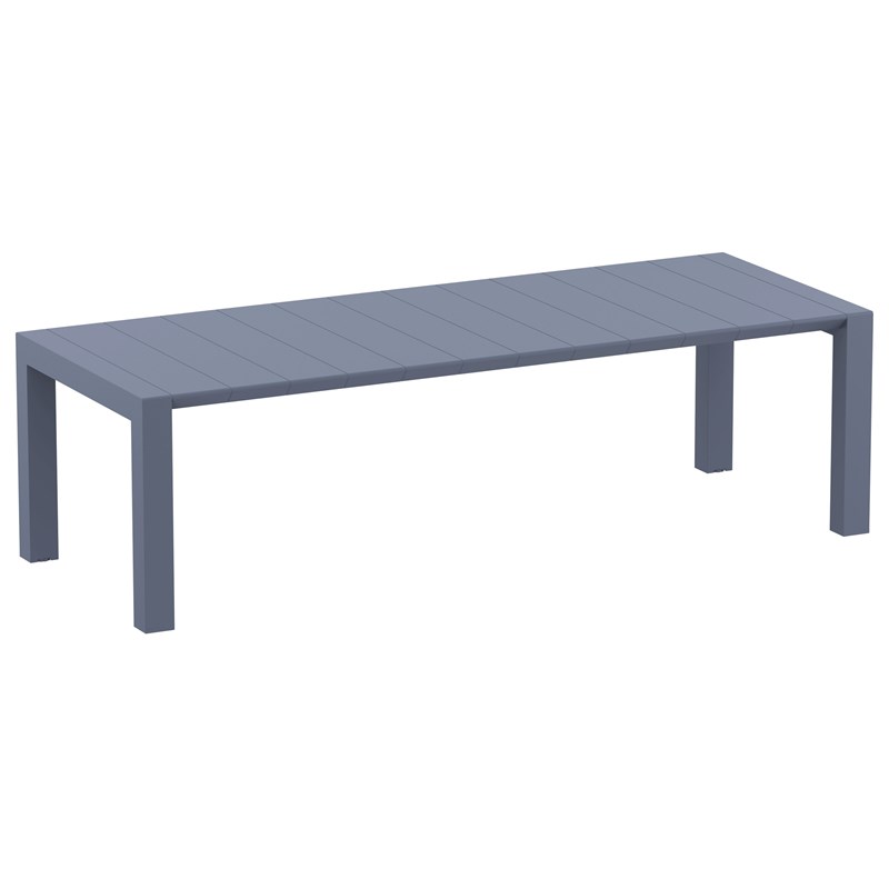 Compamia Mila 11 Piece Extendable Patio Dining Set in Dark Gray