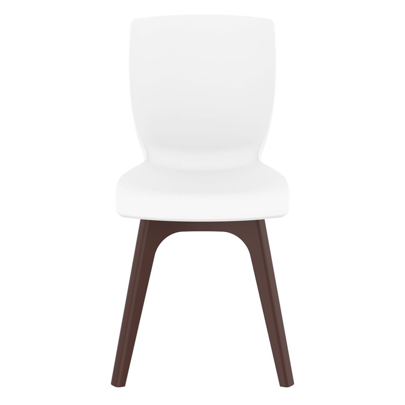 Compamia Mio Dining Side Chair in Brown and White