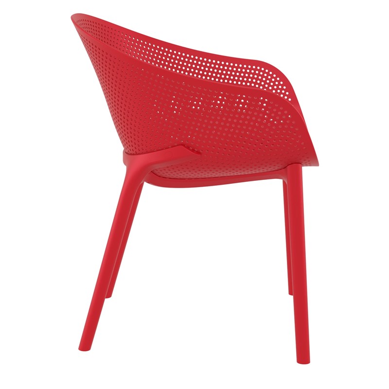 Compamia Sky Patio Dining Arm Chair in Red