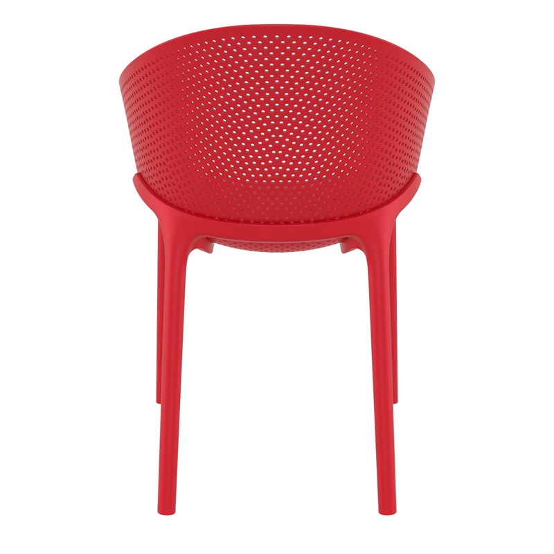 Compamia Sky Patio Dining Arm Chair in Red