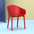 Compamia Sky Patio Dining Arm Chair in Red