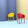 Compamia Sky Patio Dining Arm Chair in Red