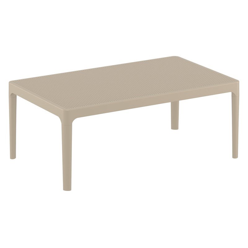 Compamia Sky Patio Coffee Table in Taupe