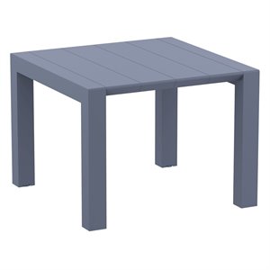 compamia vegas extendable patio dining table in dark gray