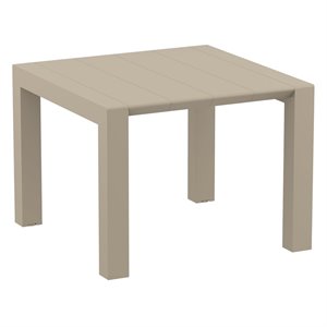 compamia vegas extendable patio dining table in dove gray