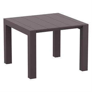 compamia vegas extendable patio dining table in brown