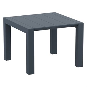 compamia vegas extendable patio dining table in charcoal gray
