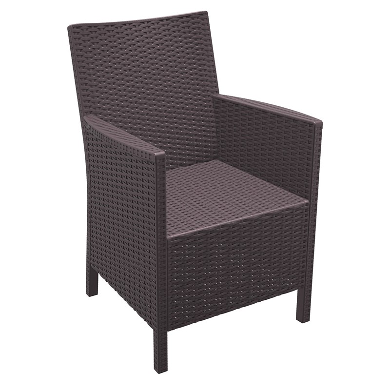 Compamia California 9 Piece Extendable Patio Dining Set in Brown