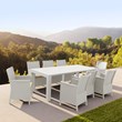 Compamia California 9 Piece Extendable Patio Dining Set in White