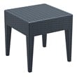 Compamia Panama 3 Piece Patio Conversation Set in Dark Gray