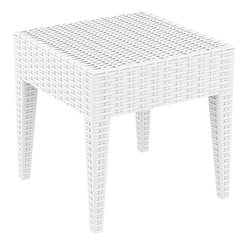 Compamia Panama 3 Piece Patio Conversation Set in White