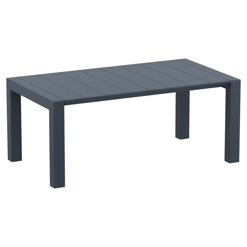 Compamia Ibiza 7 Piece Extendable Patio Dining Set in Dark Gray