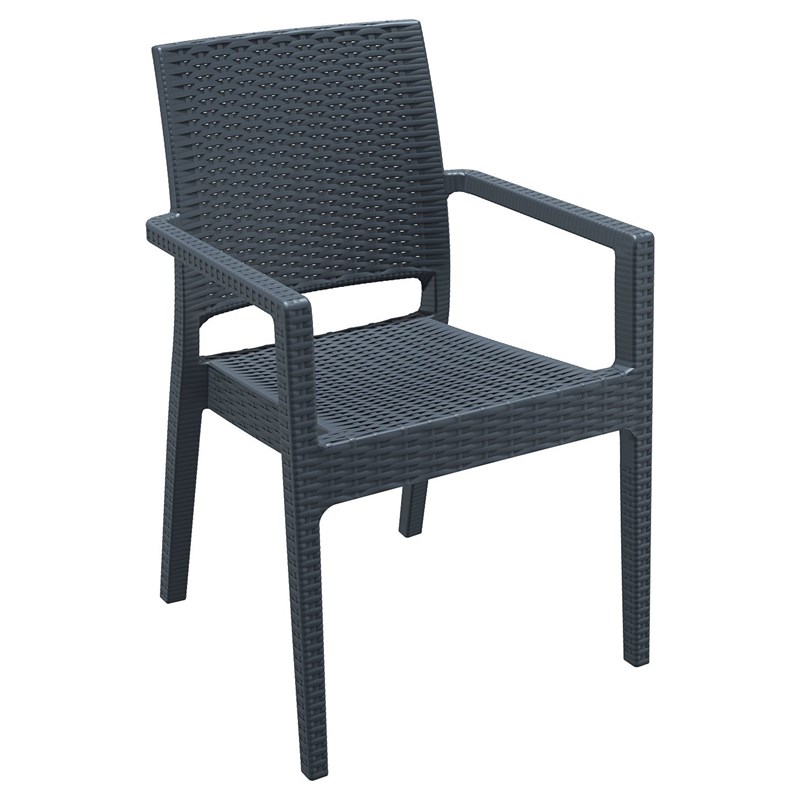 Compamia Ibiza 7 Piece Extendable Patio Dining Set in Dark Gray