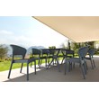 Compamia Daytona 9 Piece Patio Dining Set in Dark Gray