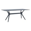Compamia Daytona 9 Piece Patio Dining Set in Dark Gray