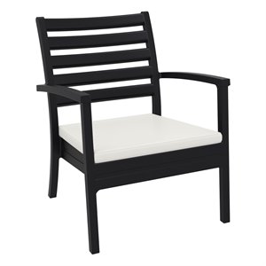 compamia artemis xl club chair in black with acrylic fabric