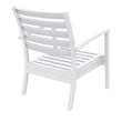 Artemis XL Club Patio Set 7 Piece White with Acrylic Fabric Taupe Cushions