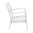 Artemis XL Club Patio Set 7 Piece White with Acrylic Fabric Taupe Cushions