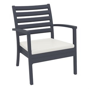 compamia artemis xl club chair in dark gray with acrylic fabric