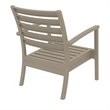 Compamia Artemis XL Club Chair in Taupe with Acrylic Fabric Natural Cushions