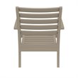 Compamia Artemis XL Club Chair in Taupe with Acrylic Fabric Natural Cushions