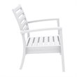 Compamia Artemis XL Club Chair in White with Acrylic Fabric Natural Cushions