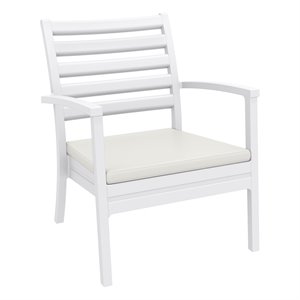 compamia artemis xl club chair in white with acrylic fabric