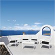 Compamia Artemis XL Club Chair in White with Acrylic Fabric Black Cushions