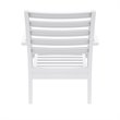 Compamia Artemis XL Club Chair in White with Acrylic Fabric Black Cushions