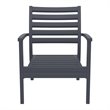 Compamia Artemis XL Club Chair in Dark Gray with Fabric Charcoal Cushions