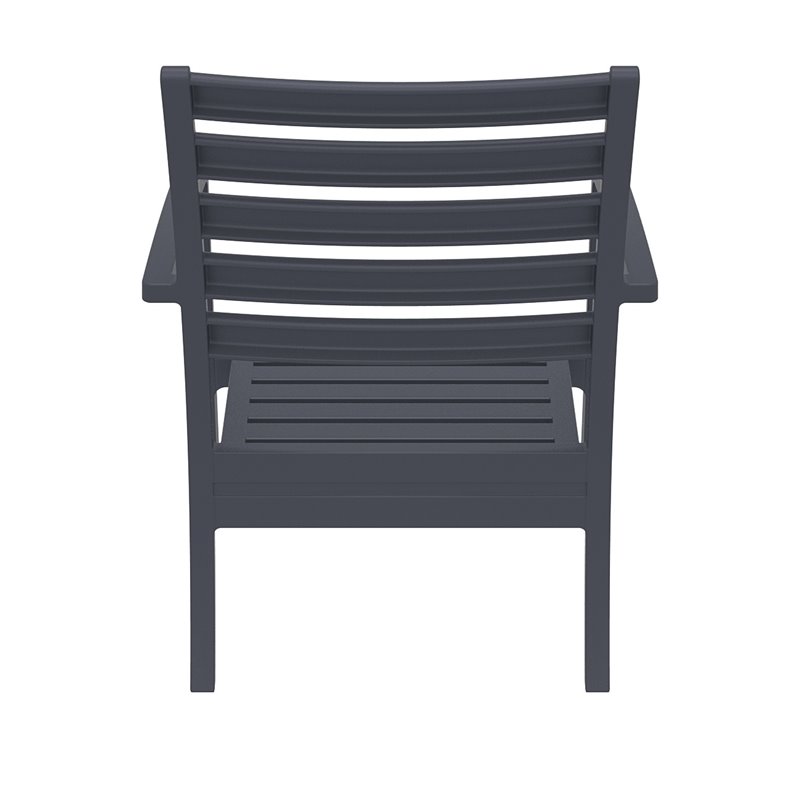 Compamia Artemis XL Club Chair in Dark Gray with Fabric Charcoal Cushions