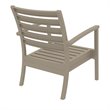 Compamia Artemis XL Club Chair in Taupe with Acrylic Fabric Charcoal Cushions