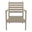 Compamia Artemis XL Club Chair in Taupe with Acrylic Fabric Taupe Cushions