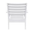 Compamia Artemis XL Club Chair in White with Acrylic Fabric Taupe Cushions