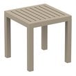 Artemis XL Club 7 Piece Patio Set in Taupe with Acrylic Fabric Black Cushions