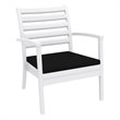 Artemis XL Club 7 Piece Patio Set in White with Acrylic Fabric Cushions