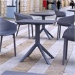 Compamia Sky 27 inch Square Dining in Dark Gray Finish