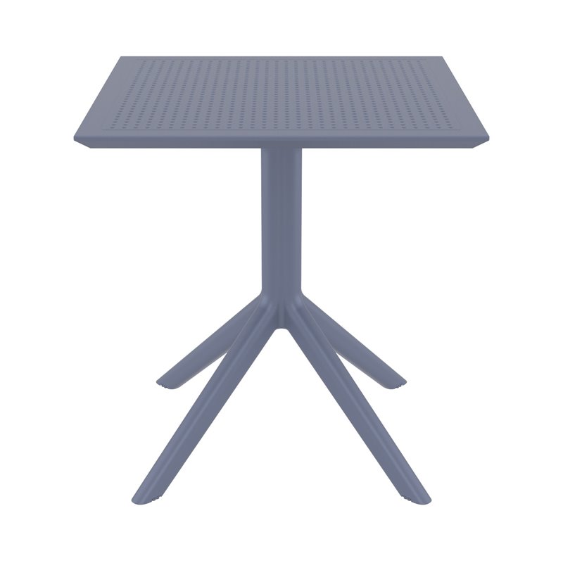 Compamia Sky 27 inch Square Dining in Dark Gray Finish