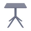 Compamia Sky 27 inch Square Dining in Dark Gray Finish