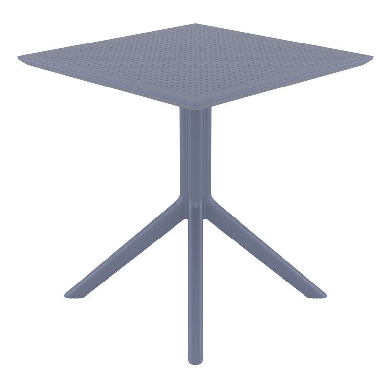 Compamia Sky 27 inch Square Dining in Dark Gray Finish