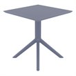 Compamia Sky 27 inch Square Dining in Dark Gray Finish
