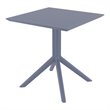 Compamia Sky 27 inch Square Dining in Dark Gray Finish