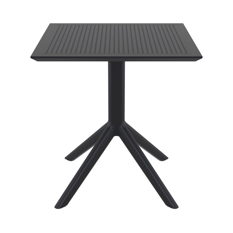 Compamia Sky 27 inch Square Dining Table in Black Finish